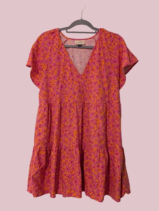 Universal Thread Dresses & Skirts - Universal Thread Floral Linen Mini Dress Pink Orange